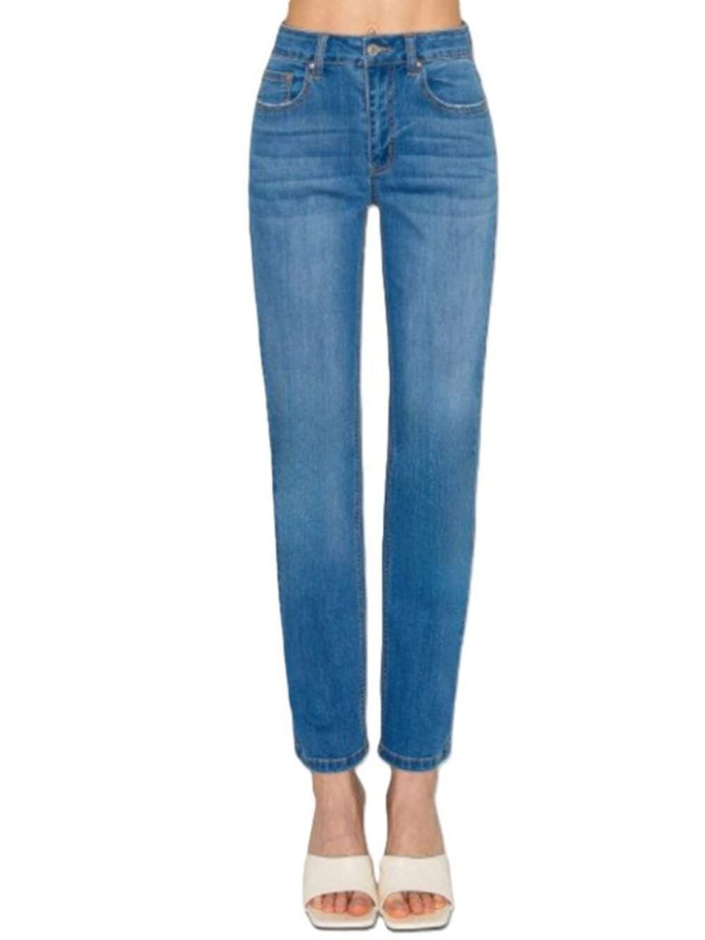 WAX JEAN High Waisted Straight Leg Repreve Denim Jeans